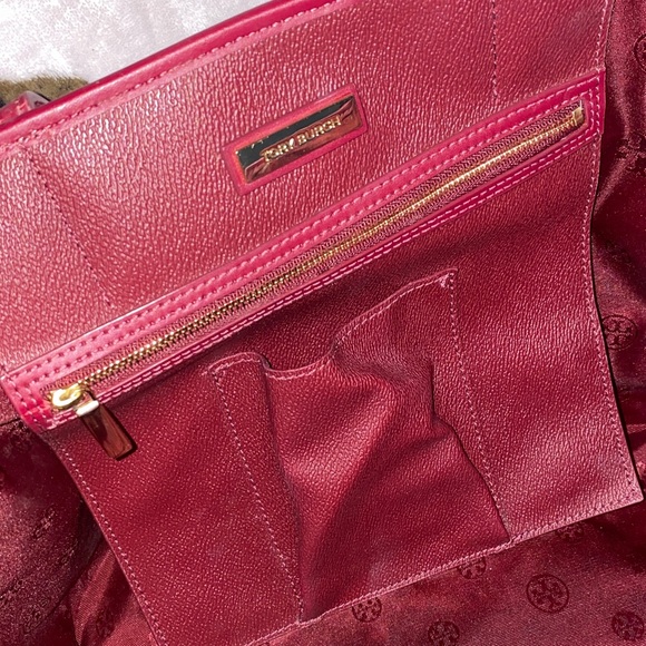 Tory Burch Deep Red Large Tote Bag - Picture 7 of 7